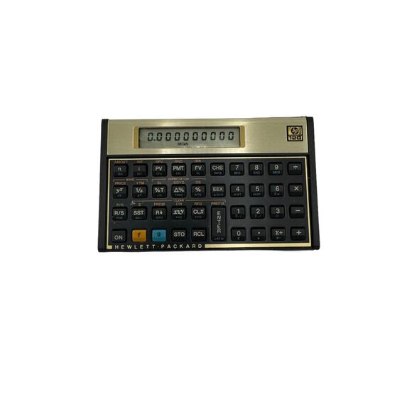 Vintage HP 12C Financial Calculator with Protective Slip Case - Picture 1 of 3